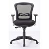 Officesource Spice Collection Mid Back Chair, Mesh Back, Black Upholstered Seat with Black Frame 7854ANSFBK